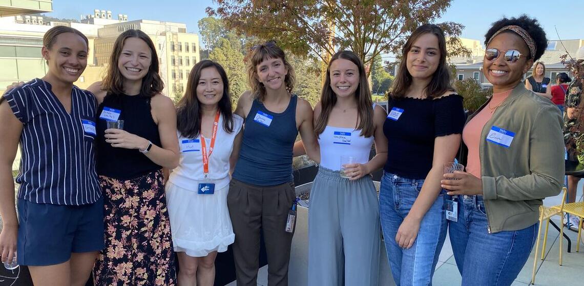 MCAH graduate students and faculty at welcome party