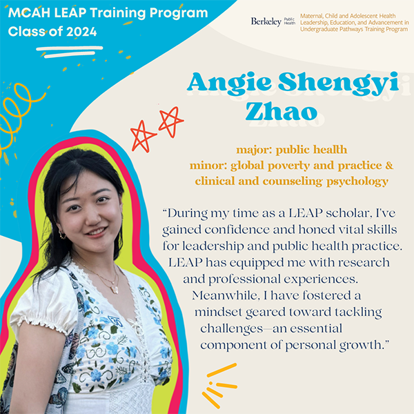 Angie Shengyi Zhao undergraduate LEAP Scholar
