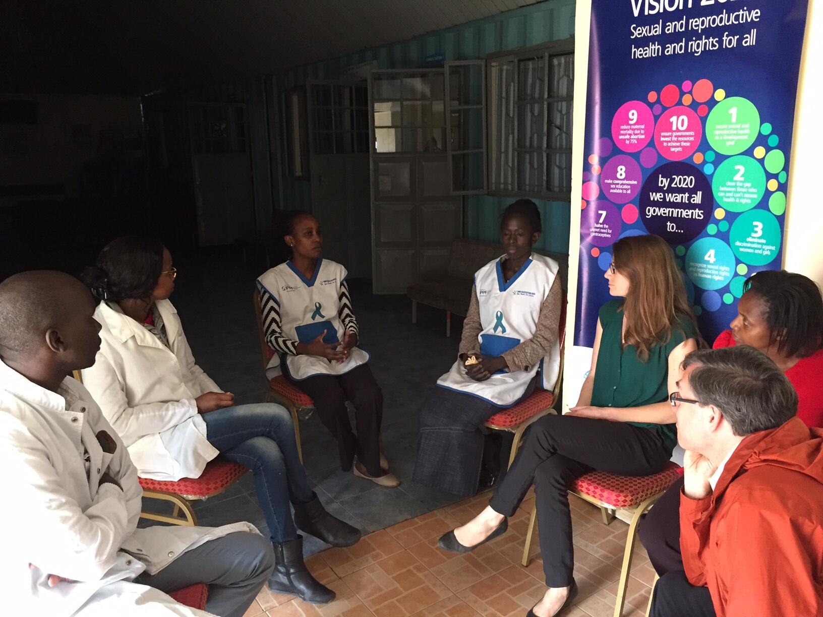 Dr. Boyce with family planning clinical team in Nairobi, Kenya learning more about their experiences serving patients who had experienced reproductive coercion (2016). 